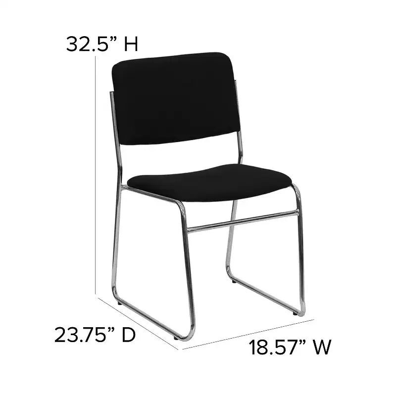 Lot de 5 chaises empilables haute densité Emma et Oliver avec piètement luge, capacité 227 kg