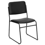 Lot de 5 chaises empilables haute densité Emma et Oliver avec piètement luge, capacité 227 kg