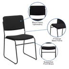 Lot de 5 chaises empilables haute densité Emma et Oliver avec piètement luge, capacité 227 kg