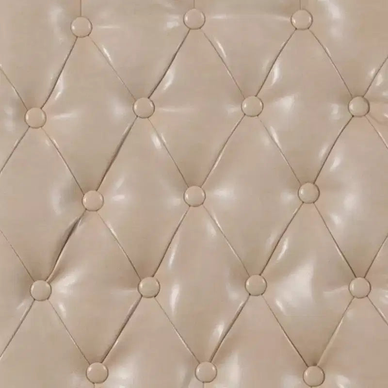 Emma et Oliver Lot de 2 Chaises de Salle à Manger Rembourrées à Dossier Roulé Parson's avec Rivets et Cadre Fini avec Patins en Plastique