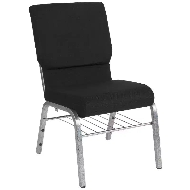 Emma and Oliver Lot de 4 chaises d'église de 47 cm de large avec porte-livre