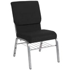 Emma and Oliver Lot de 4 chaises d'église de 47 cm de large avec porte-livre