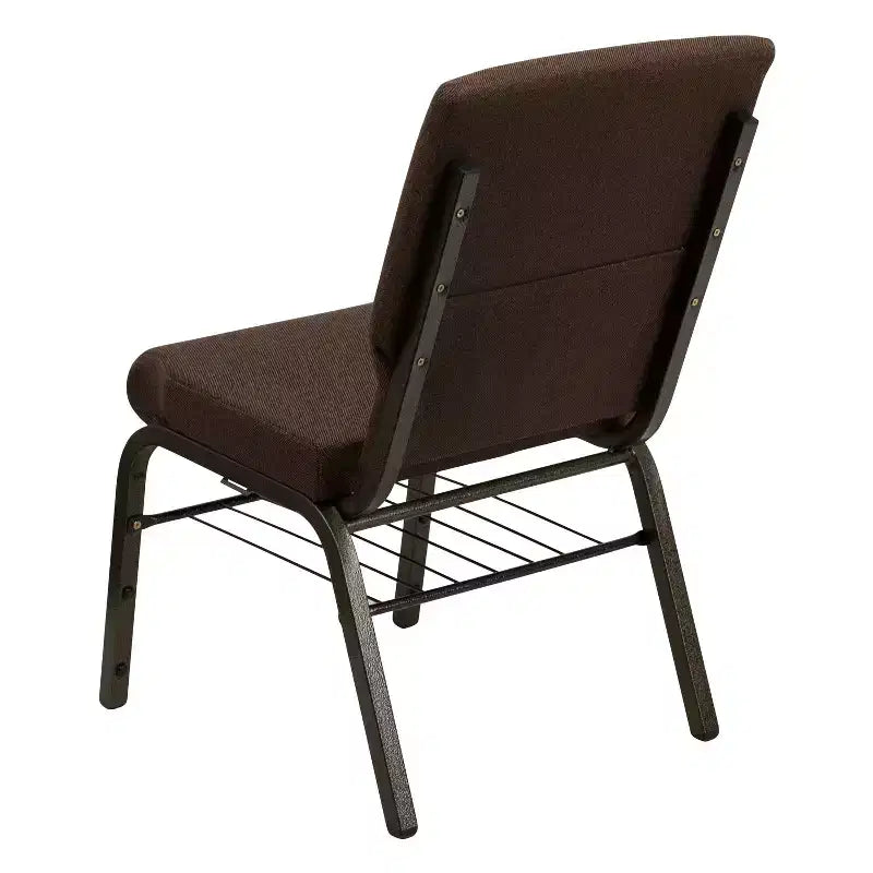 Emma and Oliver Lot de 4 chaises d'église de 47 cm de large avec porte-livre