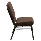Emma and Oliver Lot de 4 chaises d'église de 47 cm de large avec porte-livre