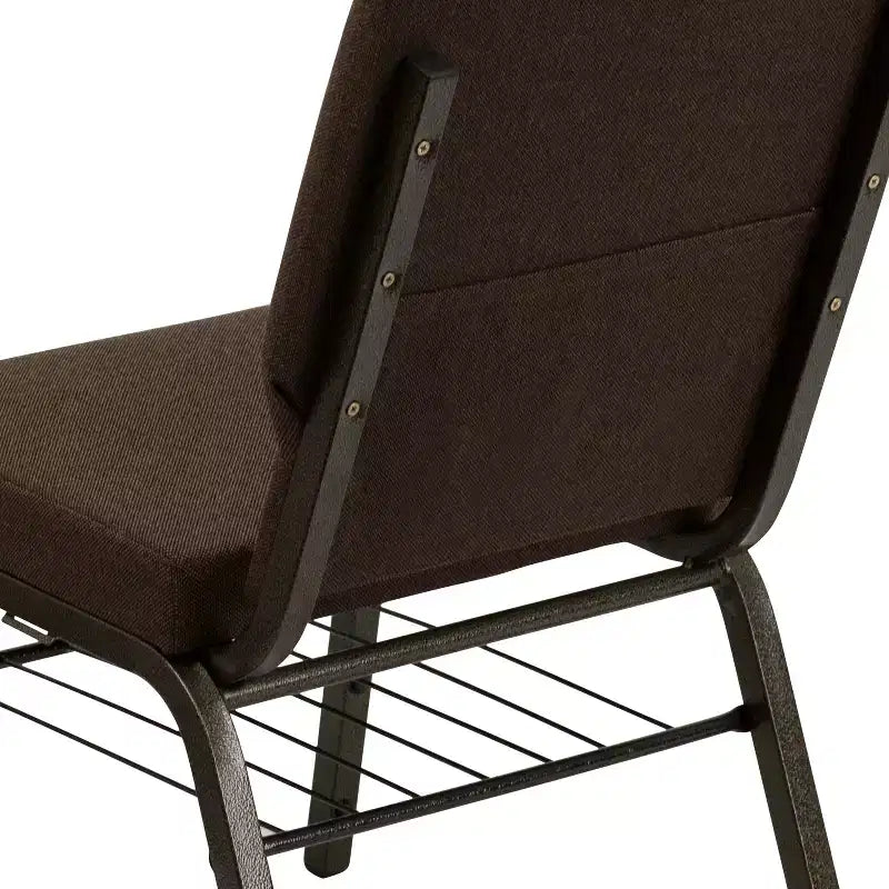 Emma and Oliver Lot de 4 chaises d'église de 47 cm de large avec porte-livre