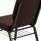 Emma and Oliver Lot de 4 chaises d'église de 47 cm de large avec porte-livre