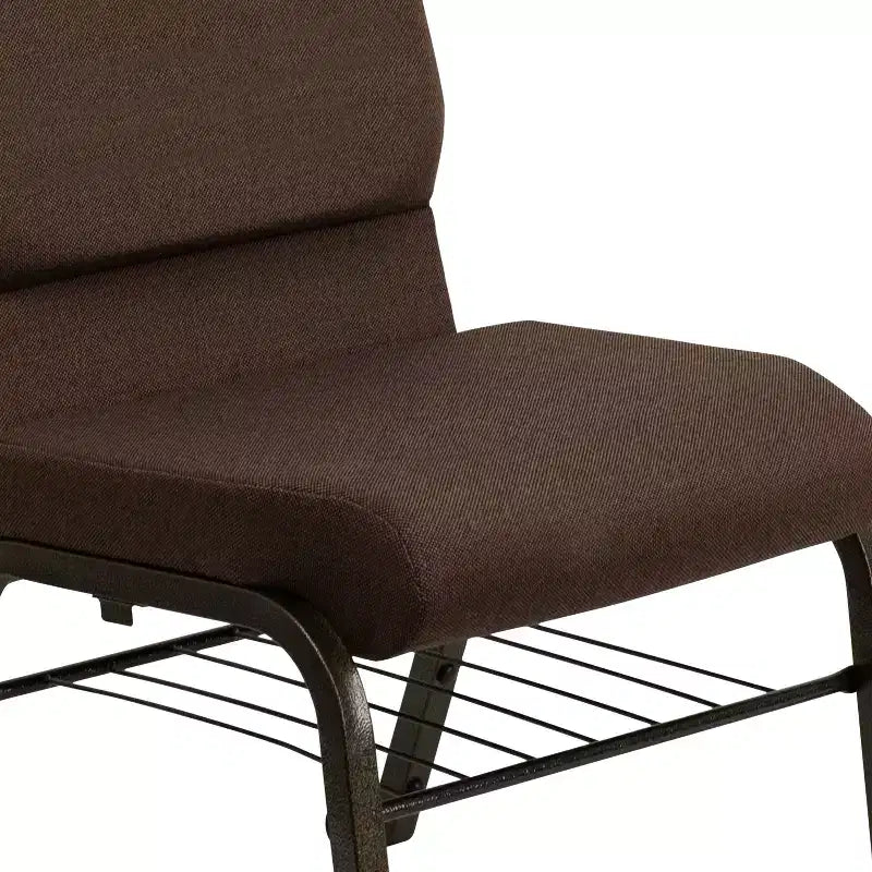 Emma and Oliver Lot de 4 chaises d'église de 47 cm de large avec porte-livre