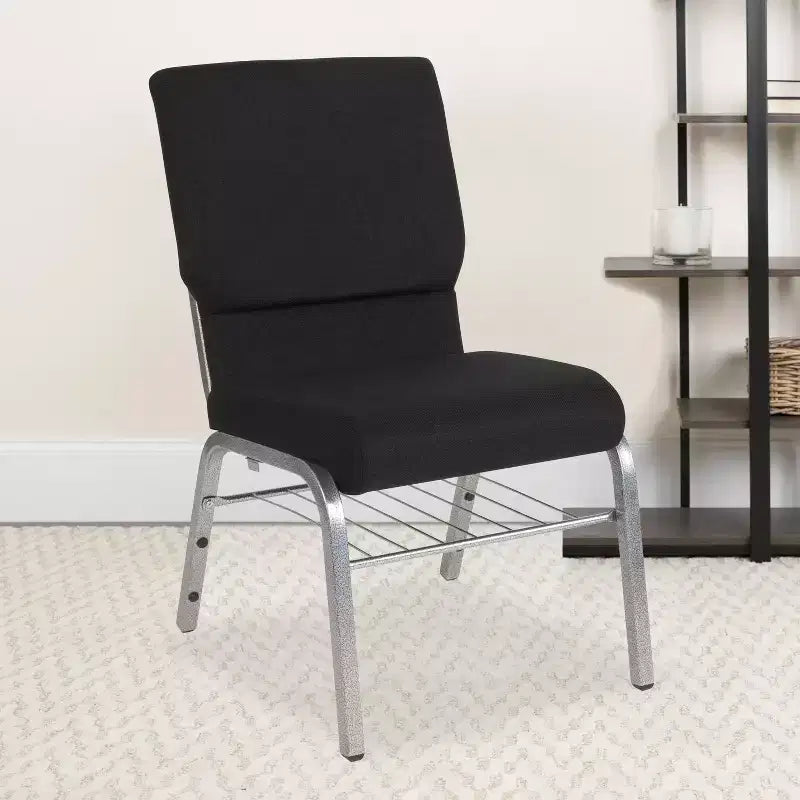 Emma and Oliver Lot de 4 chaises d'église de 47 cm de large avec porte-livre