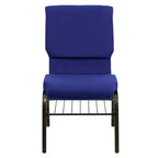 Emma and Oliver Lot de 4 chaises d'église de 47 cm de large avec porte-livre