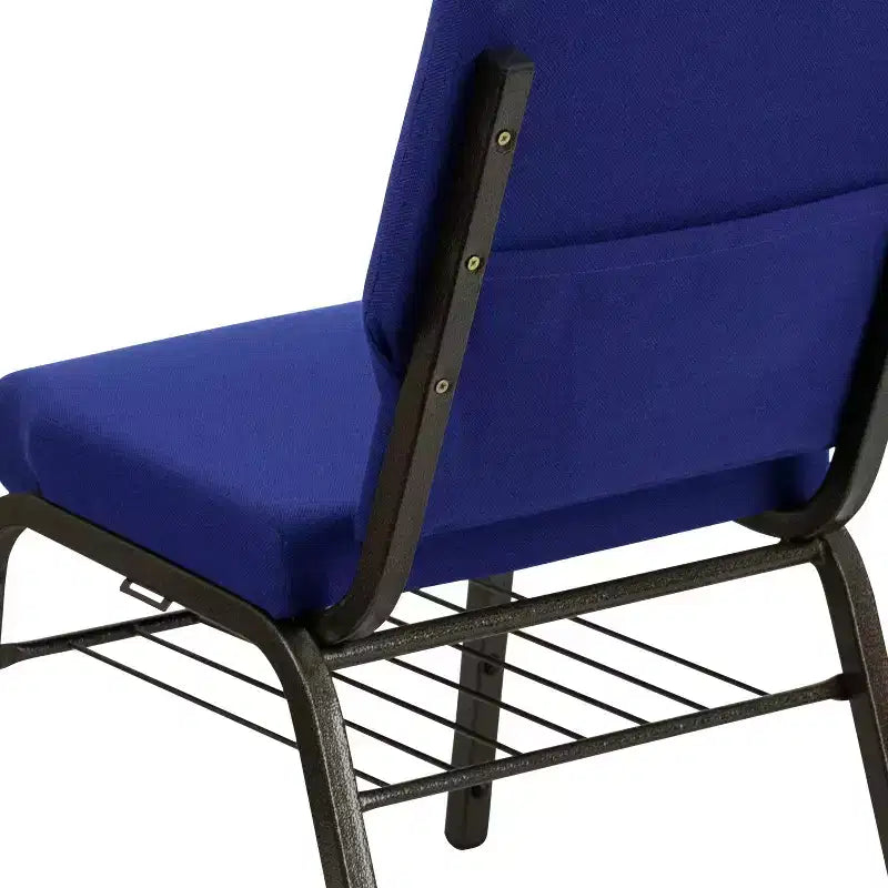 Emma and Oliver Lot de 4 chaises d'église de 47 cm de large avec porte-livre