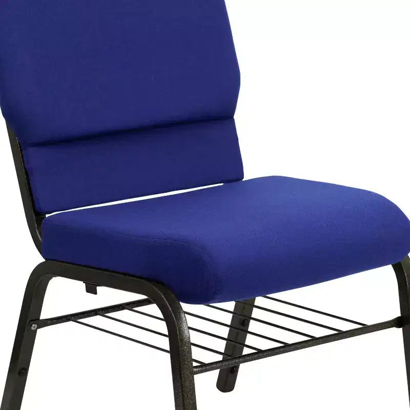 Emma and Oliver Lot de 4 chaises d'église de 47 cm de large avec porte-livre