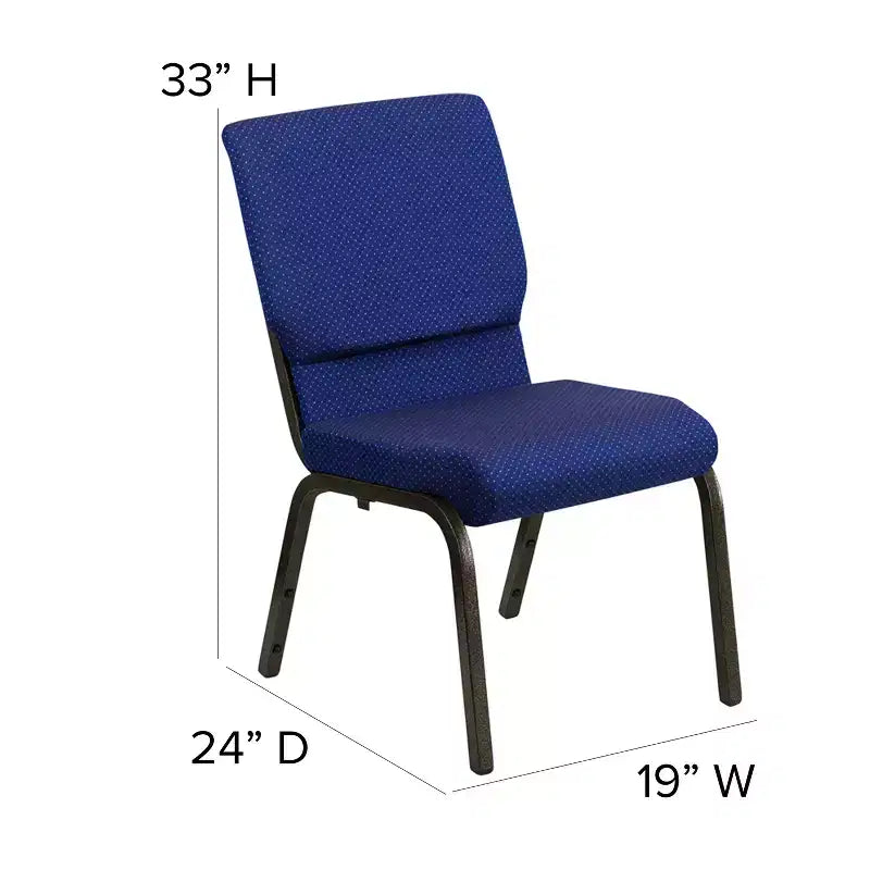 Emma and Oliver Lot de 4 chaises d'église de 47 cm de large avec porte-livre