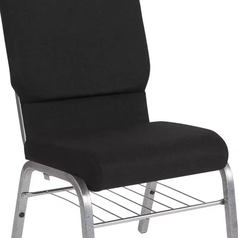 Emma and Oliver Lot de 4 chaises d'église de 47 cm de large avec porte-livre