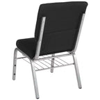 Emma and Oliver Lot de 4 chaises d'église de 47 cm de large avec porte-livre