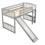 Lit mezzanine jumeau avec toboggan et échelle - ModernLuxe