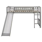 Lit mezzanine jumeau avec toboggan et échelle - ModernLuxe