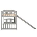 Lit mezzanine jumeau avec toboggan et échelle - ModernLuxe