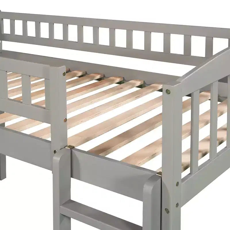 Lit mezzanine jumeau avec toboggan et échelle - ModernLuxe