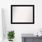 Miroir mural de salle de bain Amanti Art Avon noir, sans biseau