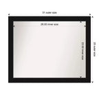 Miroir mural de salle de bain Amanti Art Avon noir, sans biseau