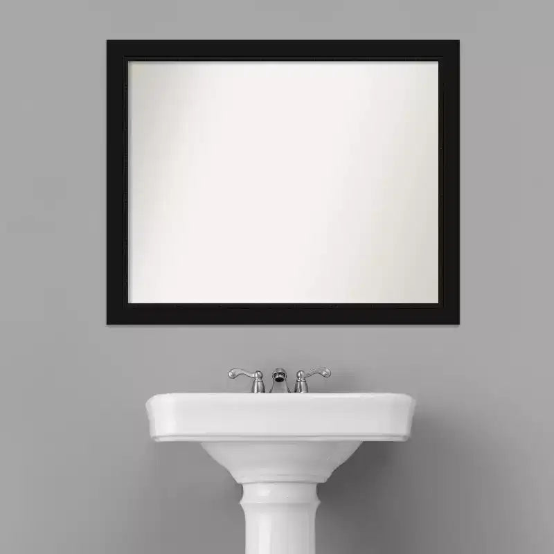 Miroir mural de salle de bain Amanti Art Avon noir, sans biseau