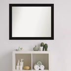 Miroir mural de salle de bain Amanti Art Avon noir, sans biseau