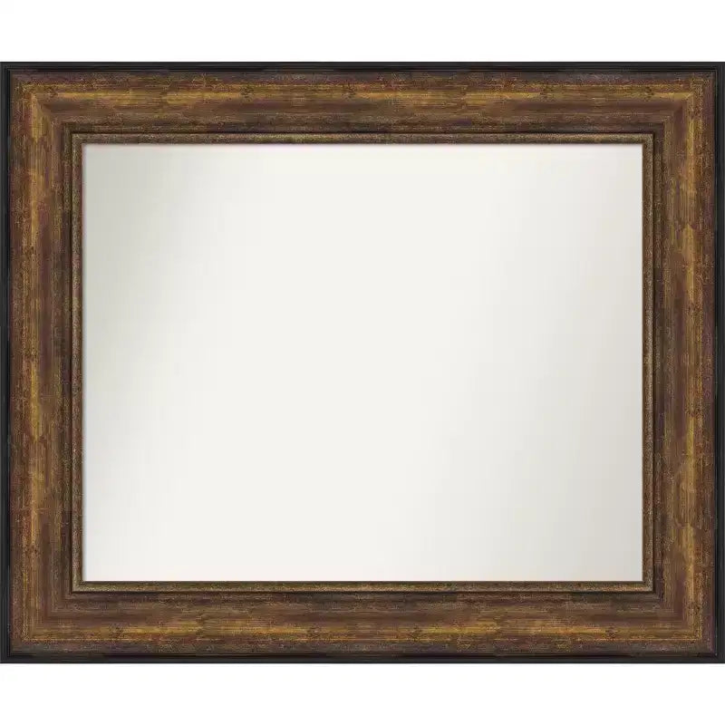 Amanti Art Ballroom Bronze Non-Beveled Bathroom Wall Mirror