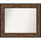 Amanti Art Ballroom Bronze Non-Beveled Bathroom Wall Mirror
