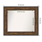 Miroir Mural de Salle de Bain Amanti Art Ballroom Bronze Non Biseauté