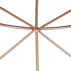 Table basse ronde Kate and Laurel Mendel, 30x30x17, gris et or rose