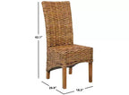 Chaise Isla (Lot de 2) - FOX6506 - Marron/Teck Marron - Safavieh Couture