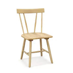 Costway Lot de 2 chaises de salle à manger Windsor sans accoudoirs en bois massif de caoutchouc Noir/Blanc/Naturel