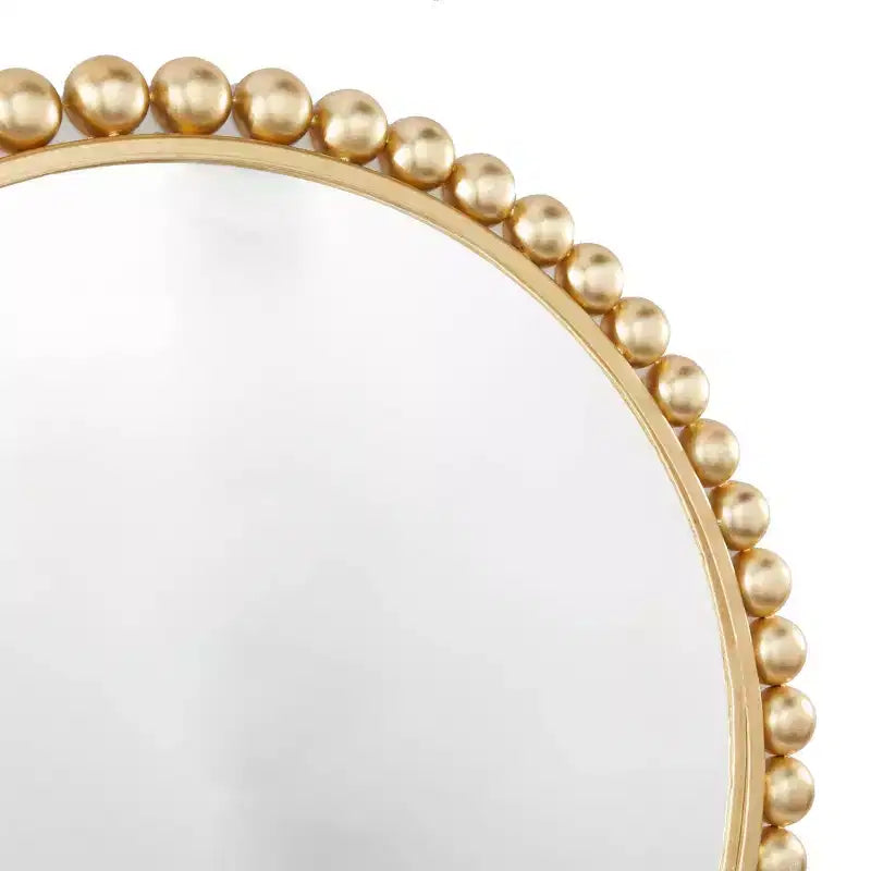 Miroir mural en métal avec perles décoratives - CosmoLiving by Cosmopolitan