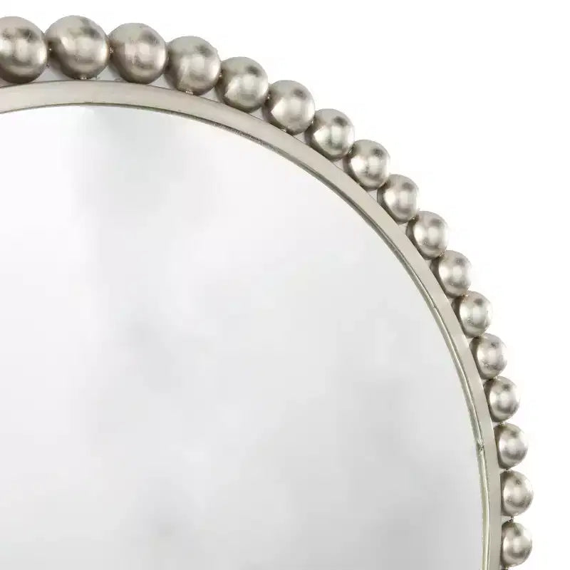 Miroir mural en métal avec perles décoratives - CosmoLiving by Cosmopolitan