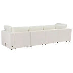 Canapé modulaire rembourré avec ports de charge USB, chargement sans fil et haut-parleur Bluetooth intégré-ModernLuxe