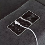 Canapé modulaire rembourré avec ports de charge USB, chargement sans fil et haut-parleur Bluetooth intégré-ModernLuxe