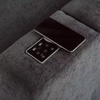 Canapé modulaire rembourré avec ports de charge USB, chargement sans fil et haut-parleur Bluetooth intégré-ModernLuxe