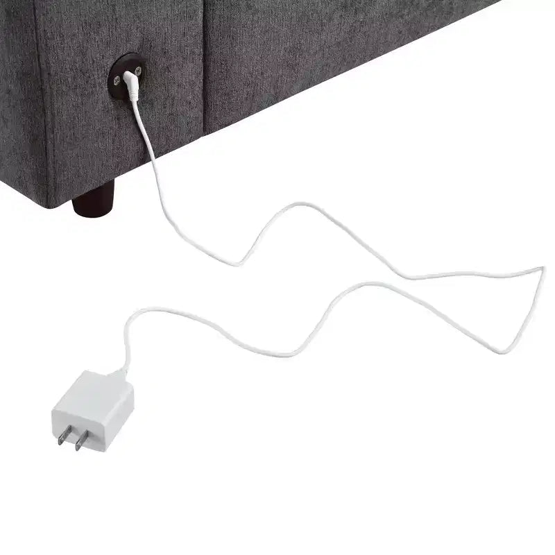 Canapé modulaire rembourré avec ports de charge USB, chargement sans fil et haut-parleur Bluetooth intégré-ModernLuxe