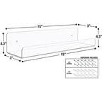 Sorbus Lot de 6 étagères flottantes murales transparentes – Parfait pour exposer livres, décorations, organiser la cuisine et plus encore