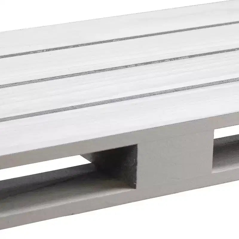 Lot de 2 étagères flottantes de style palette Sorbus (17,78 cm P x 43,18 cm L x 4,45 cm H) – pour la décoration intérieure, le salon, la salle de bain, la chambre, la crèche, etc. (Blanc gris)
