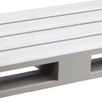 Lot de 2 étagères flottantes de style palette Sorbus (17,78 cm P x 43,18 cm L x 4,45 cm H) – pour la décoration intérieure, le salon, la salle de bain, la chambre, la crèche, etc. (Blanc gris)