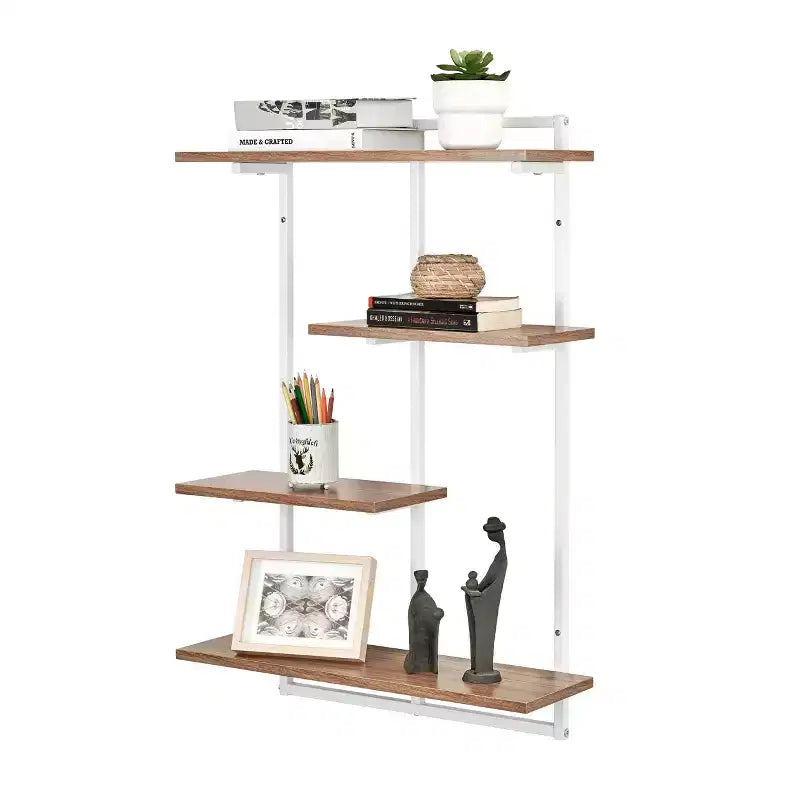 Étagère murale moderne flottante pour rebord de fenêtre Rhodes à 4 niveaux de 34,5 x 23,6 - Danya B.