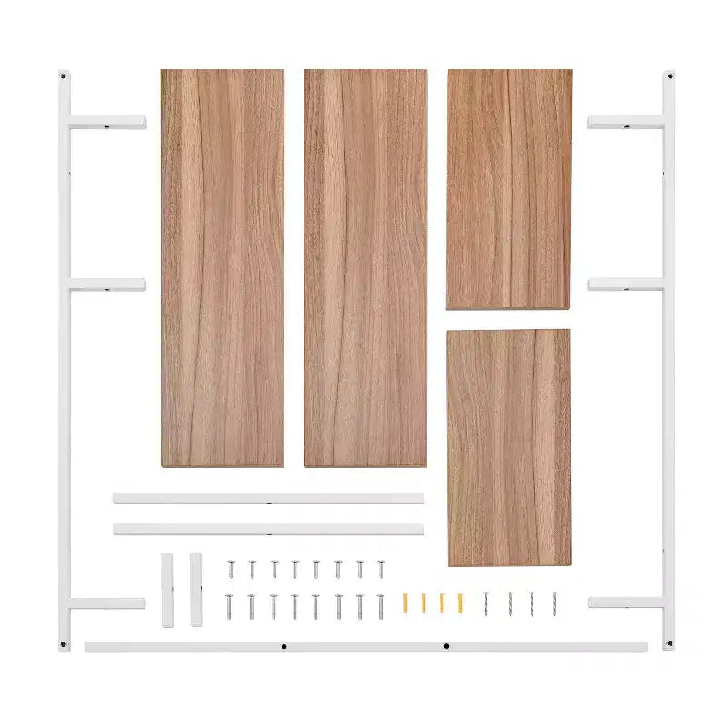 Étagère murale moderne flottante pour rebord de fenêtre Rhodes à 4 niveaux de 34,5 x 23,6 - Danya B.