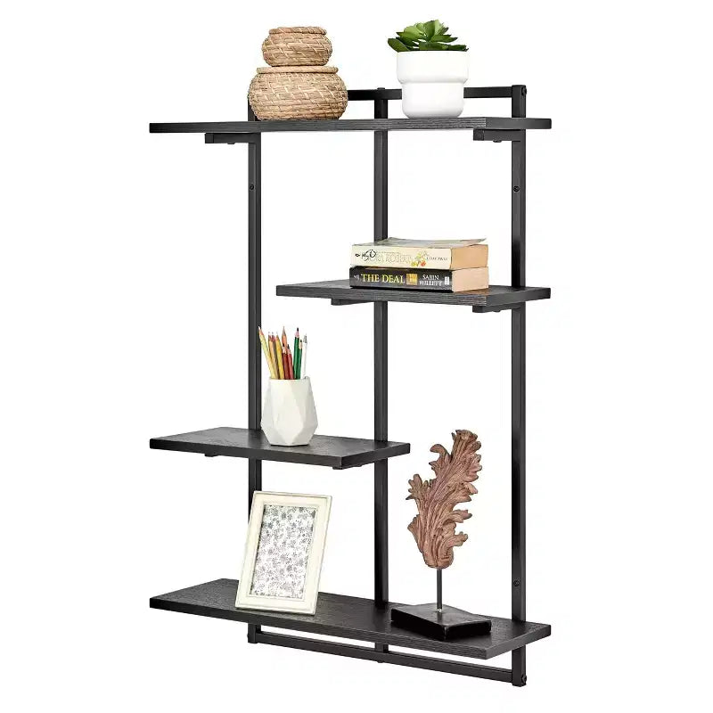 Étagère murale moderne flottante pour rebord de fenêtre Rhodes à 4 niveaux de 34,5 x 23,6 - Danya B.