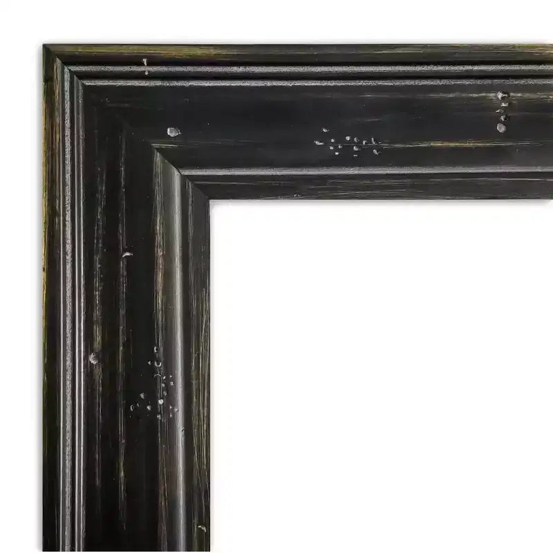 Miroir mural de salle de bain Amanti Art en bois de pin rustique, étroit et sans biseau