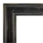 Miroir mural de salle de bain Amanti Art en bois de pin rustique, étroit et sans biseau