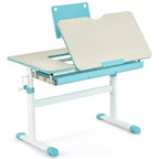 Costway Bureau d'étude pour enfants, réglable en hauteur, avec plateau inclinable et support de livre Bleu/Rose