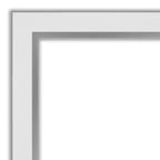 Miroir mural de salle de bain biseauté étroit Amanti Art Eva blanc argenté 27 x 21 po
