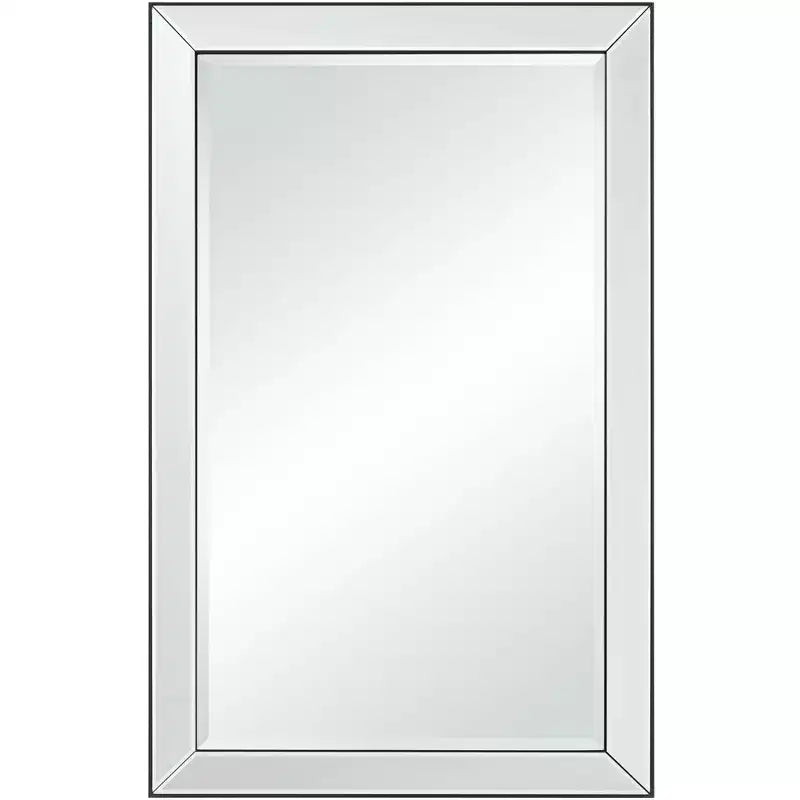 Uttermost Verne Matte Black Edging 24 x 38 Rectangular Wall Mirror