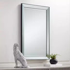 Miroir Mural Rectangulaire Uttermost Verne avec Bordure Noir Mat 24 x 38